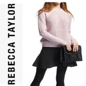 Rebecca Taylor Women's Textured Wool Cashmere Blend Pullover Sweater Size XS